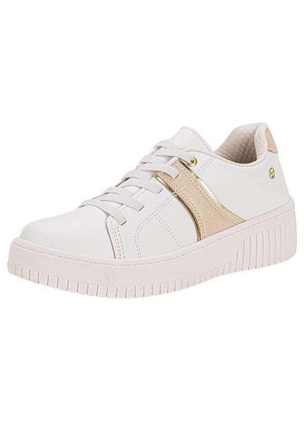 Beira Rio - Tênis Feminino Casual Beira Rio 4316114 - Branco/Bege