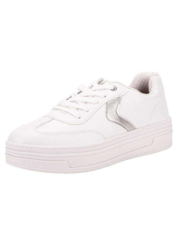 Beira Rio - Tênis Feminino Casual Beira Rio 4321101 - Branco/Cinza