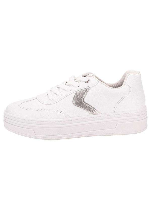 Beira Rio - Tênis Feminino Casual Beira Rio 4321101 - Branco/Cinza 2