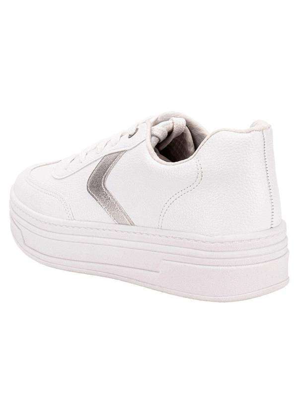 Beira Rio - Tênis Feminino Casual Beira Rio 4321101 - Branco/Cinza 3