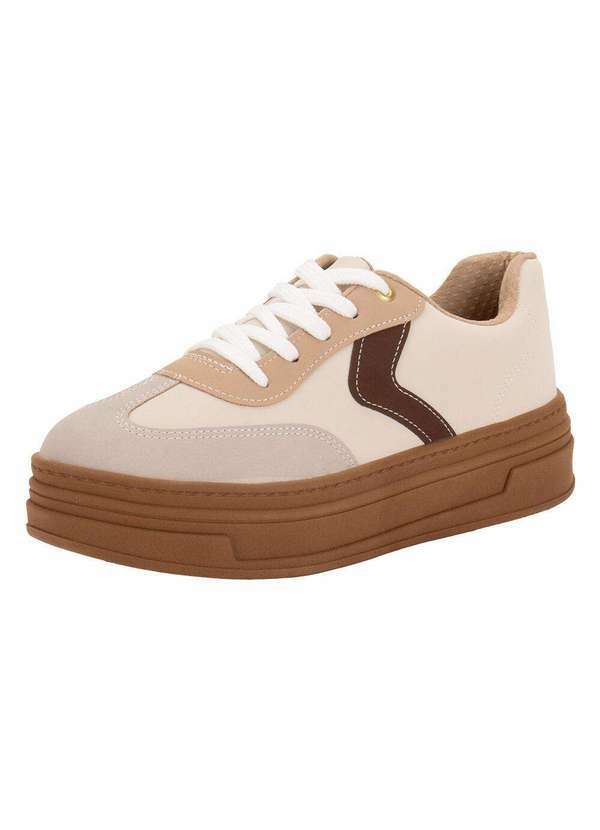 Beira Rio - Tênis Feminino Casual Beira Rio 4321101 - Café/Bege