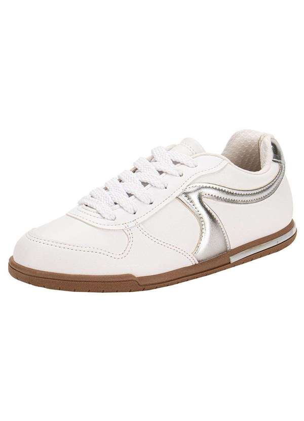 Beira Rio - Tênis Feminino Casual Beira Rio 4326101 - Branco/Prata