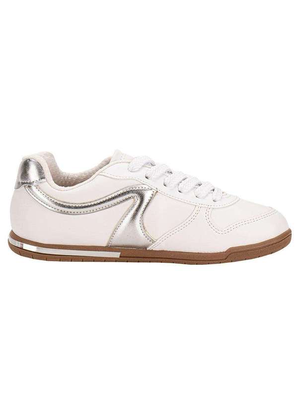 Beira Rio - Tênis Feminino Casual Beira Rio 4326101 - Branco/Prata 5