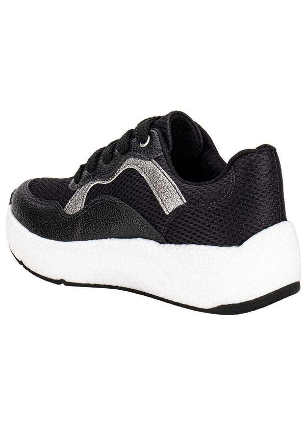 Beira Rio - Tênis Feminino Casual Beira Rio 4327102 - Preto/Cinza 3