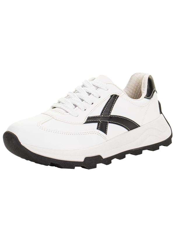 Beira Rio - Tênis Feminino Casual Beira Rio 4328104 Branco/Preto 1