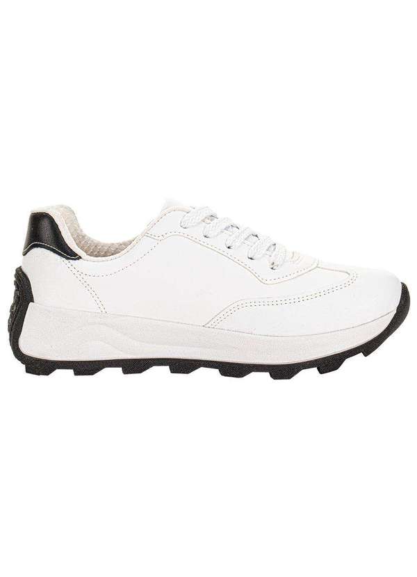 Beira Rio - Tênis Feminino Casual Beira Rio 4328104 Branco/Preto 5