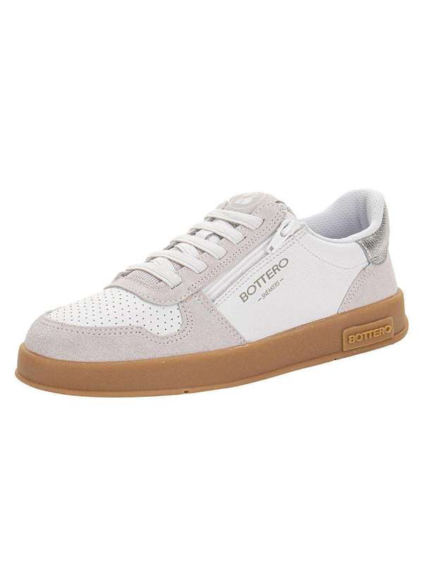 Bottero - Tênis Feminino Casual Botsmash Bottero 364902 - Branco/Cinza