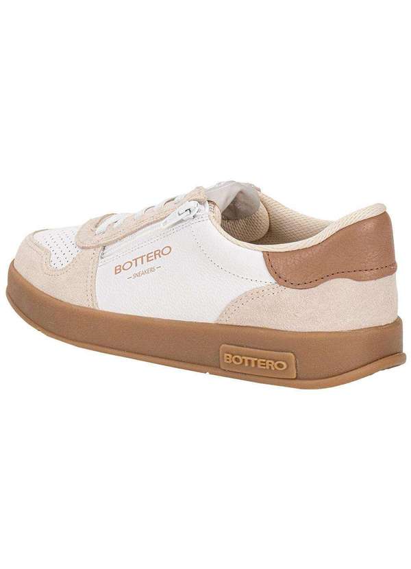 Bottero - Tênis Feminino Casual Botsmash Bottero 364902 Branco/Bege 3