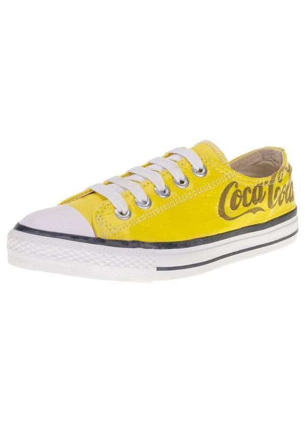 Coca Cola - Tênis Feminino Casual Coca-Cola 0095 - Amarelo