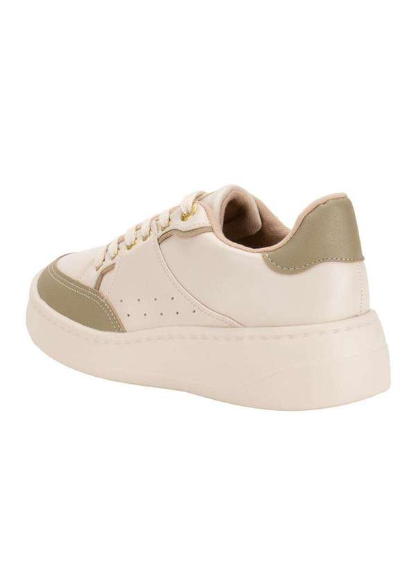 Modare - Tênis Feminino Casual  Modare 7402103 - Bege/Verde 3