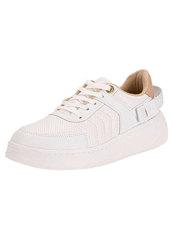 Modare - Tênis Feminino Casual Modare 7402105 - Branco/Bege