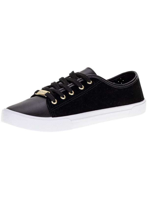 Moleca - Tênis Feminino Casual Moleca - 5296210 - Preto/Nobuck
