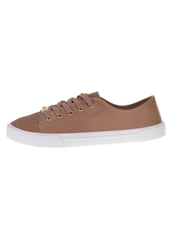Moleca - Tênis Feminino Casual Moleca 5296510 Bege 2