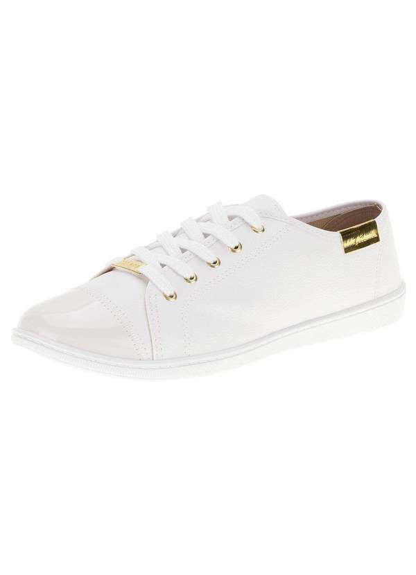 Moleca - Tênis Feminino Casual Moleca - 5605412 - Branco 01