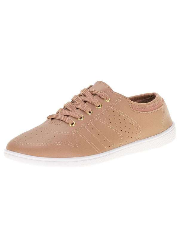 Moleca - Tênis Feminino Casual Moleca - 5605456 - Bege