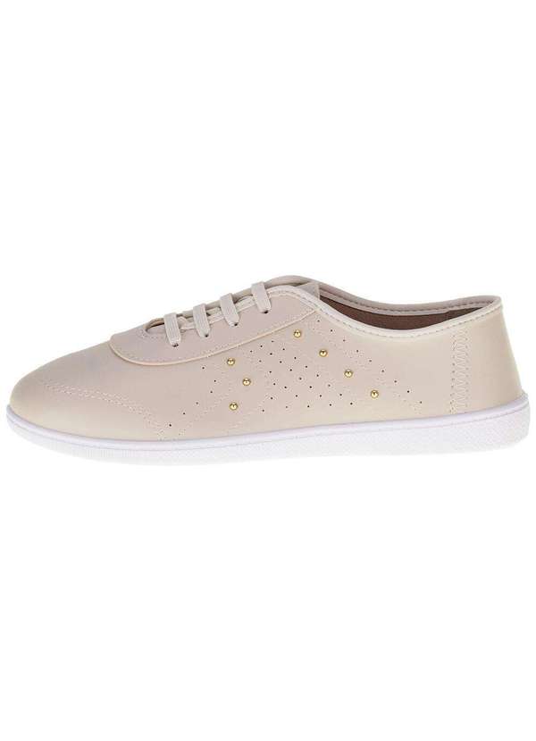 Moleca - Tenis Feminino Casual Moleca - 5605460 - Marfim 2