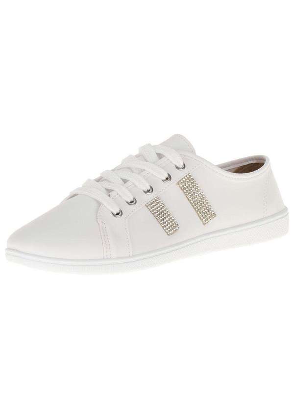 Moleca - Tênis Feminino Casual Moleca - 5605461 - Branco