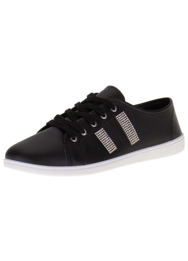 Moleca - Tênis Feminino Casual Moleca - 5605461 - Preto