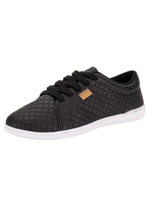 Moleca - Tênis Feminino Casual Moleca 5605463 Preto/Branco