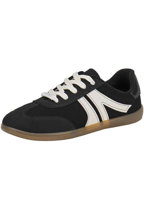 Moleca - Tênis Feminino Casual Moleca 5605472 - Preto/Bege