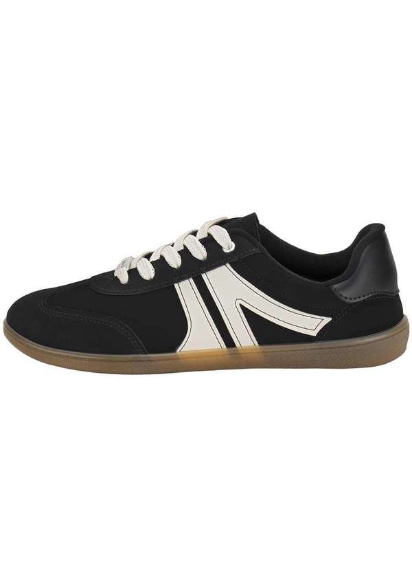 Moleca - Tênis Feminino Casual Moleca 5605472 - Preto/Bege 2