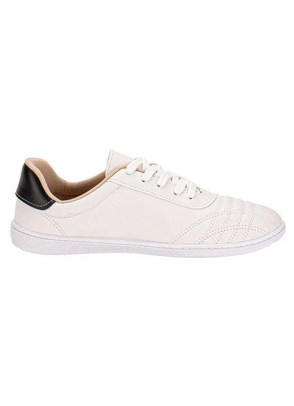 Moleca - Tênis Feminino Casual Moleca 5605475 - Branco/Preto 5