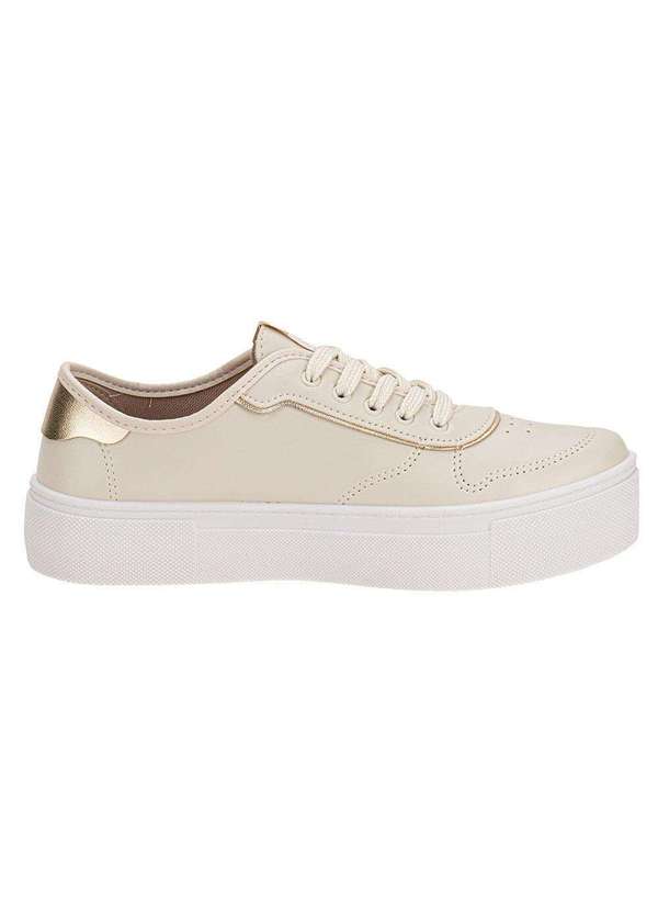 Moleca - Tênis Feminino Casual Moleca 5658539 - Marfim 5