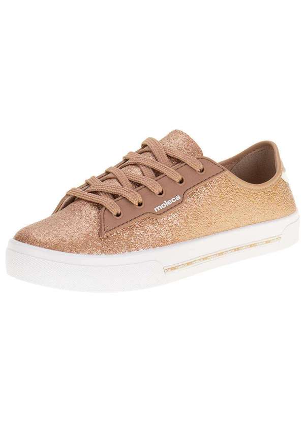 Moleca - Tênis Feminino Casual Moleca - 5667525 - Bronze