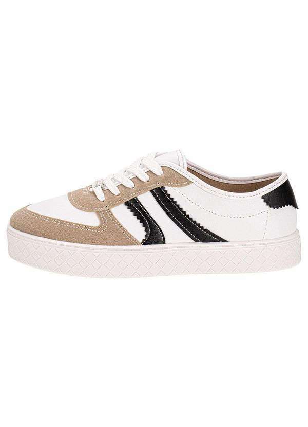 Moleca - Tênis Feminino Casual Moleca 5712330 - Branco/Preto 2