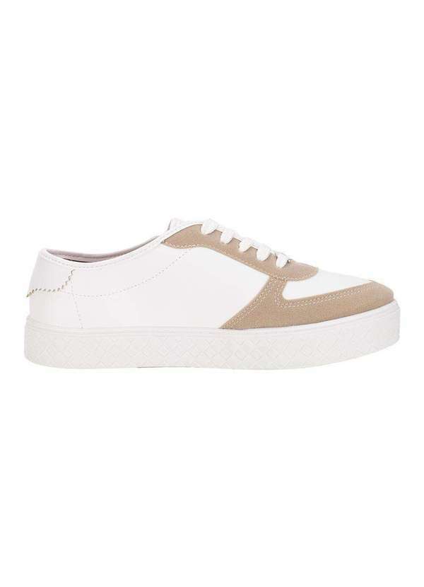 Moleca - Tênis Feminino Casual Moleca 5712330 - Branco/Bege 4