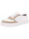 Moleca - Tênis Feminino Casual Moleca 5712330 - Branco/Bege - variação: - Branco/Bege