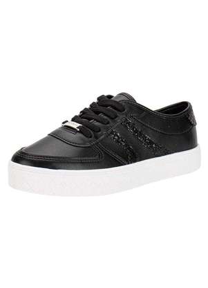 Tênis Feminino Casual Moleca 5712330 Preto Clovis Calcados