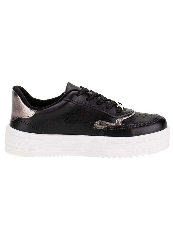 Moleca - Tênis Feminino Casual Moleca 5712330 - Preto/Grafite 5