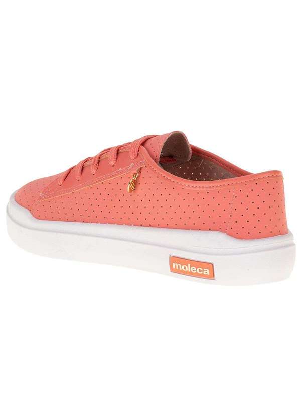Moleca - Tênis Feminino Casual Moleca - 5750103 - Coral 3