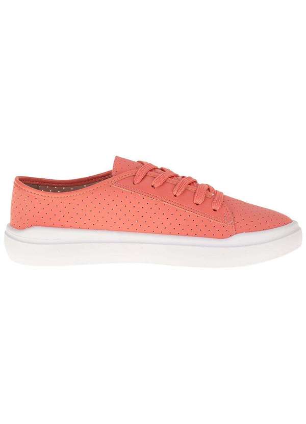 Moleca - Tênis Feminino Casual Moleca - 5750103 - Coral 5