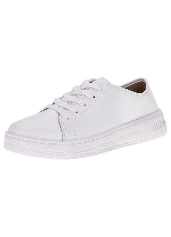 Moleca - Tênis Feminino Casual Moleca - 5786101 - Branco
