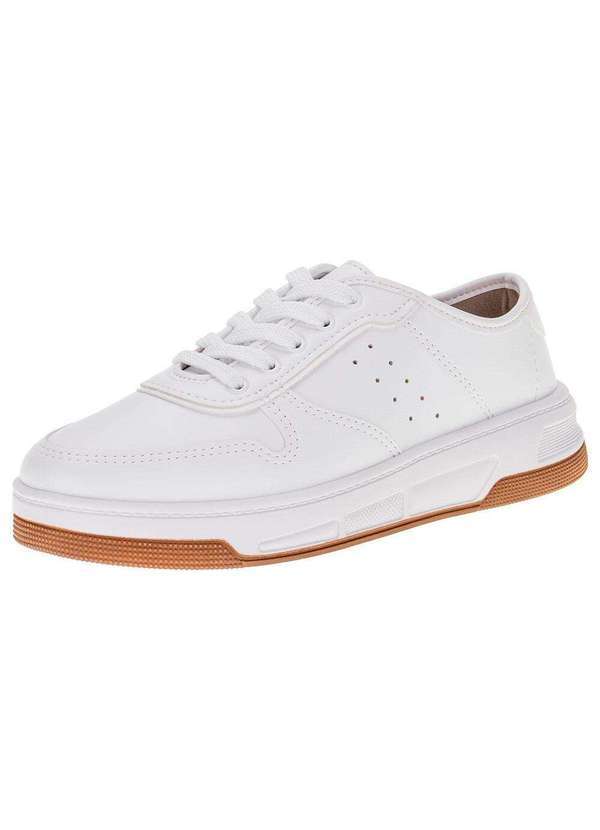 Moleca - Tênis Feminino Casual Moleca - 5786202 - Branco