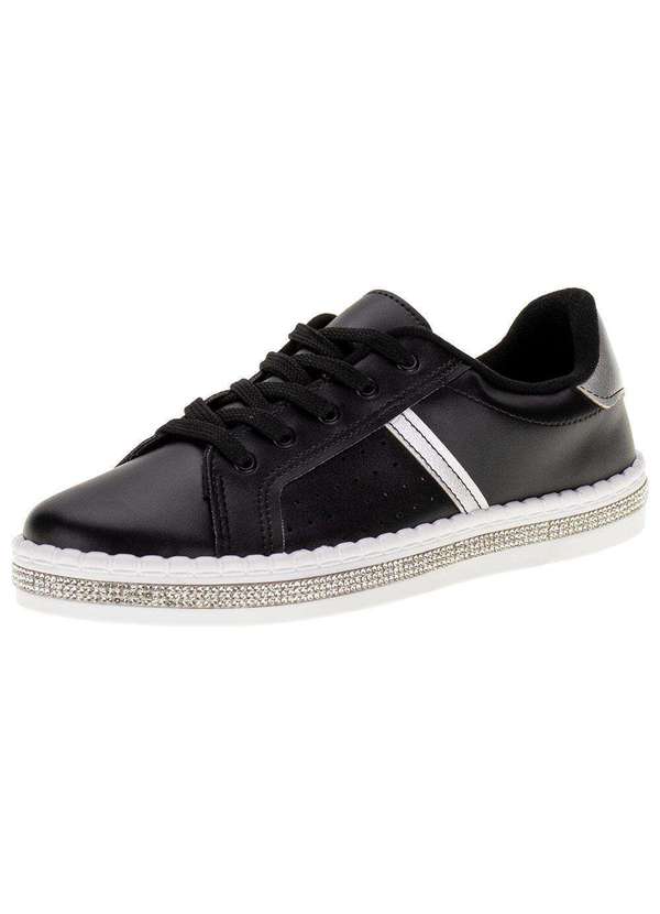 Moleca - Tênis Feminino Casual Moleca - 5790202 - Preto/Cinza
