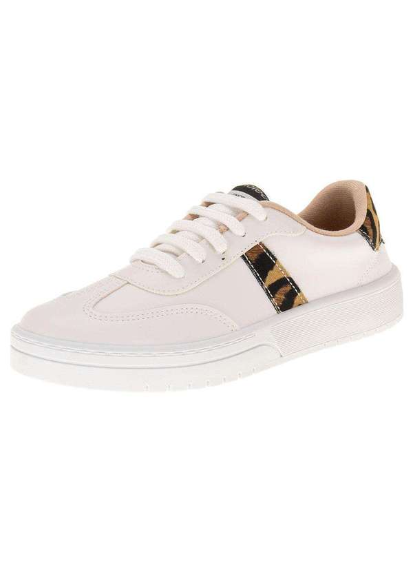 Moleca - Tênis Feminino Casual Moleca 5791105 - Branco/Bege