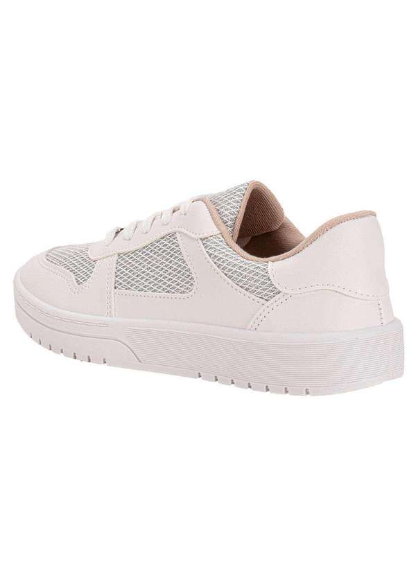 Moleca - Tênis Feminino Casual Moleca 5791110 - Branco/Cinza 3