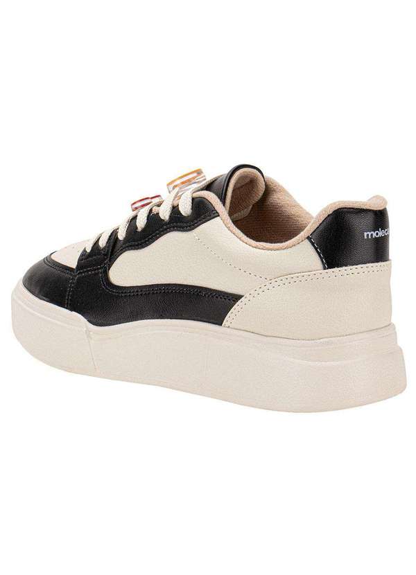 Moleca - Tênis Feminino Casual Moleca 5808103 - Bege/Preto 3