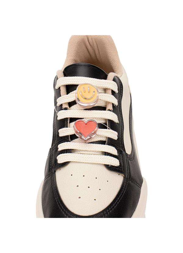 Moleca - Tênis Feminino Casual Moleca 5808103 - Bege/Preto 5