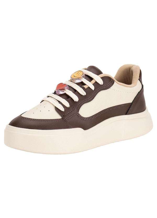 Moleca - Tênis Feminino Casual Moleca 5808103 - Café/Bege