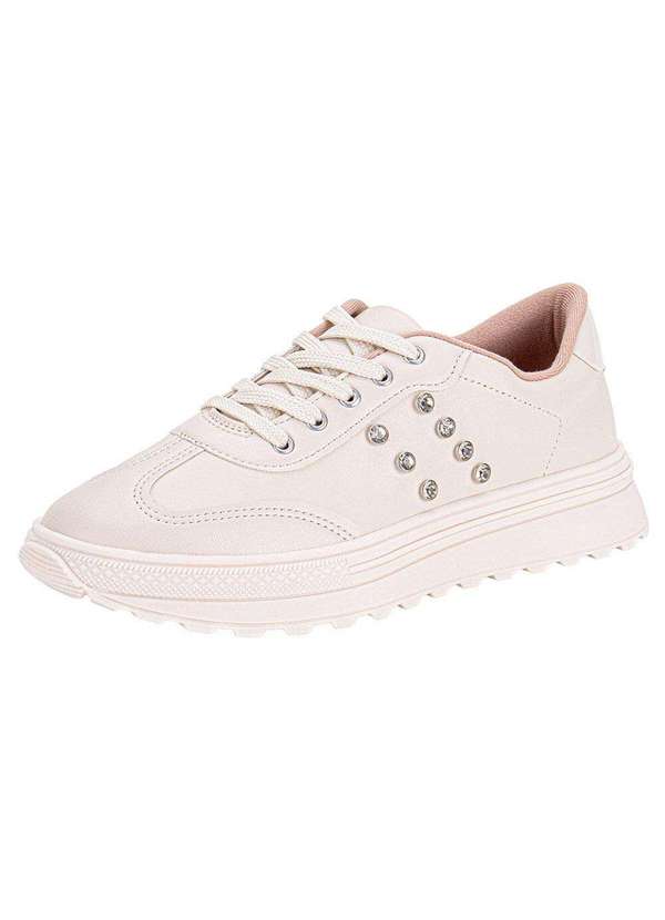 Moleca - Tênis Feminino Casual Moleca 5809103 - Marfim