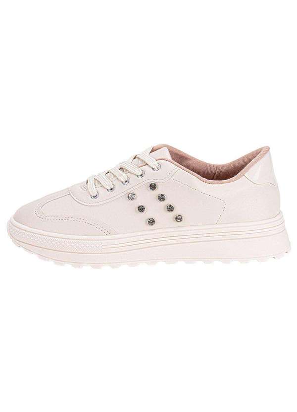 Moleca - Tênis Feminino Casual Moleca 5809103 - Marfim 2