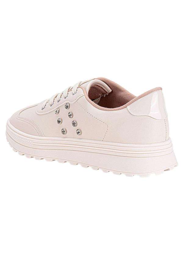 Moleca - Tênis Feminino Casual Moleca 5809103 - Marfim 3