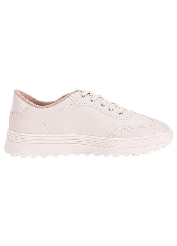 Moleca - Tênis Feminino Casual Moleca 5809103 - Marfim 5