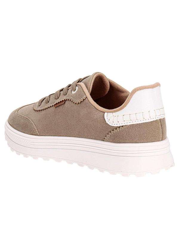 Moleca - Tênis Feminino Casual Moleca 5809106 - Taupe 3