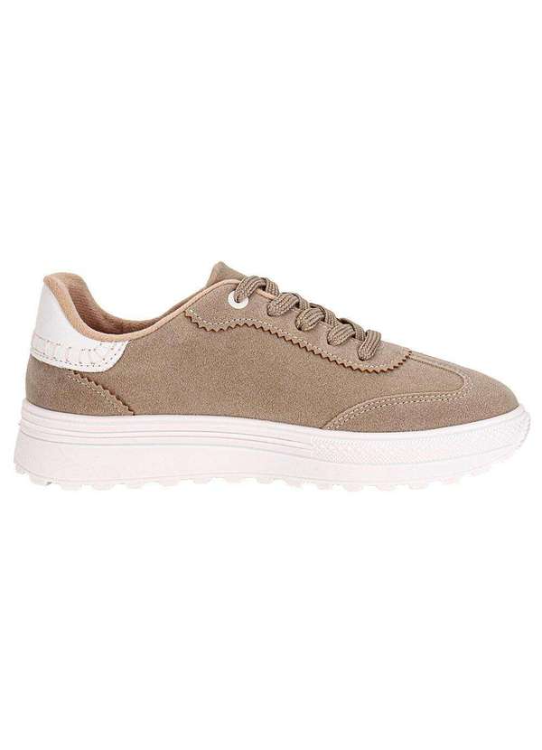 Moleca - Tênis Feminino Casual Moleca 5809106 - Taupe 5
