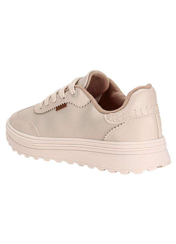 Moleca - Tênis Feminino Casual Moleca 5809106 - Marfim 3